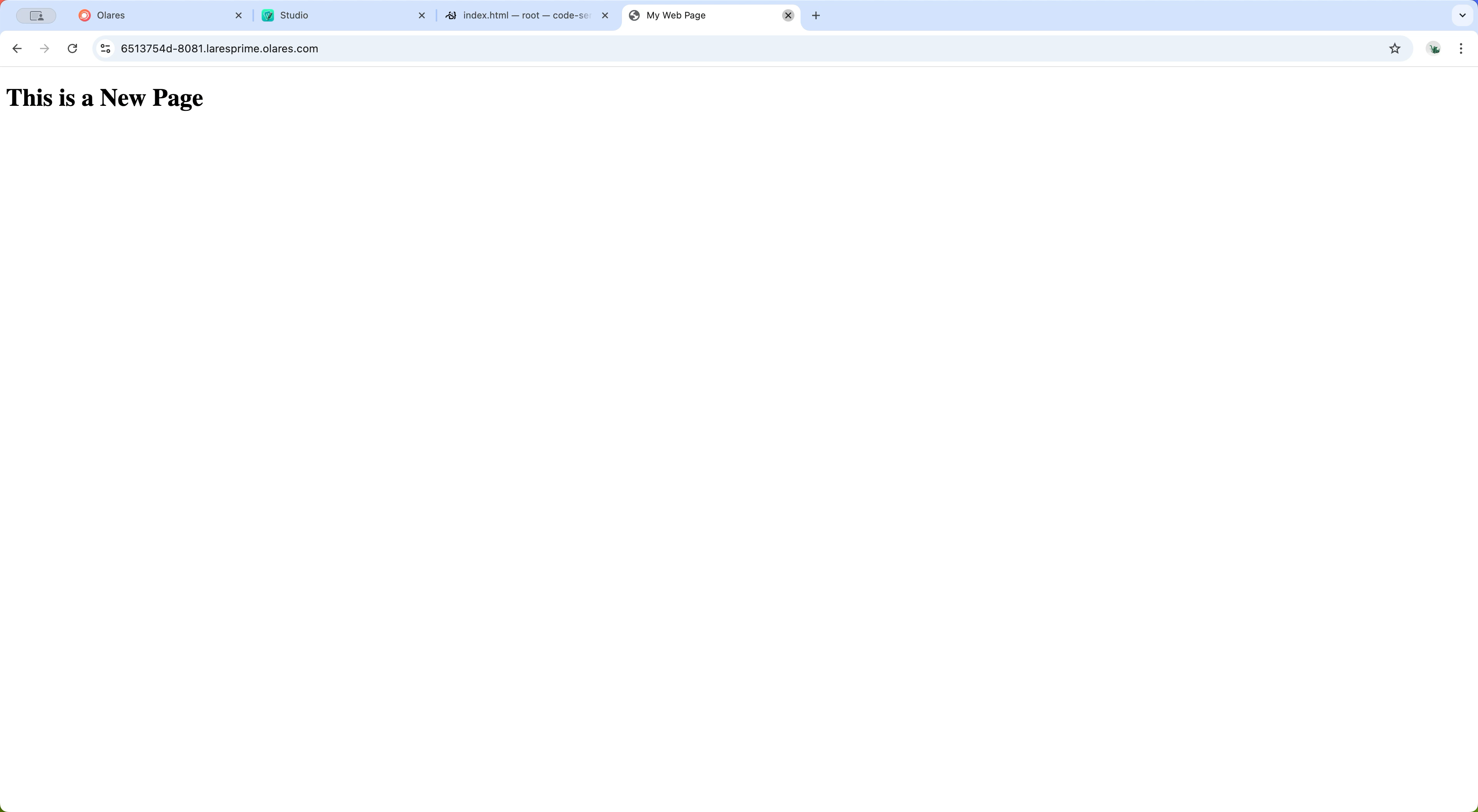 Verify added web page