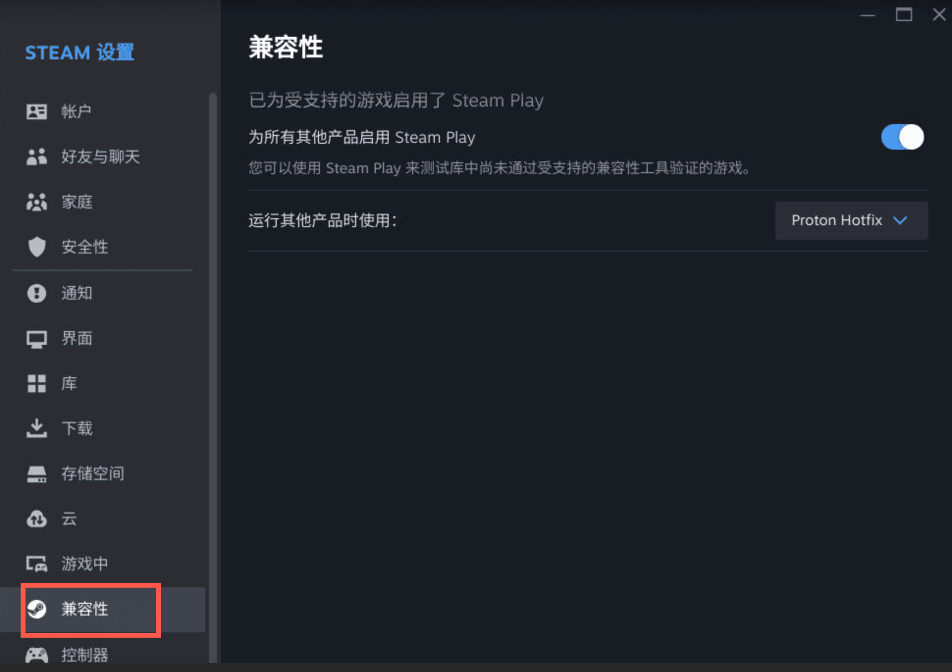 Steam 设置