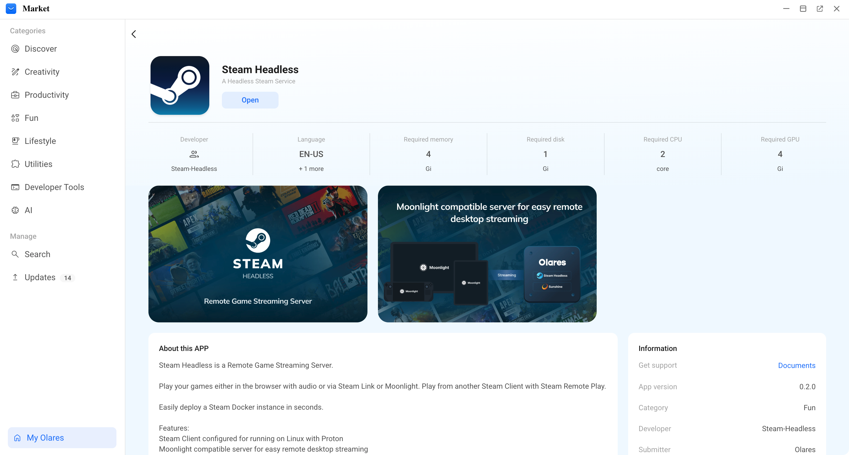 Install Steam Headless
