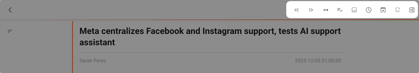 Wise reading toolbar