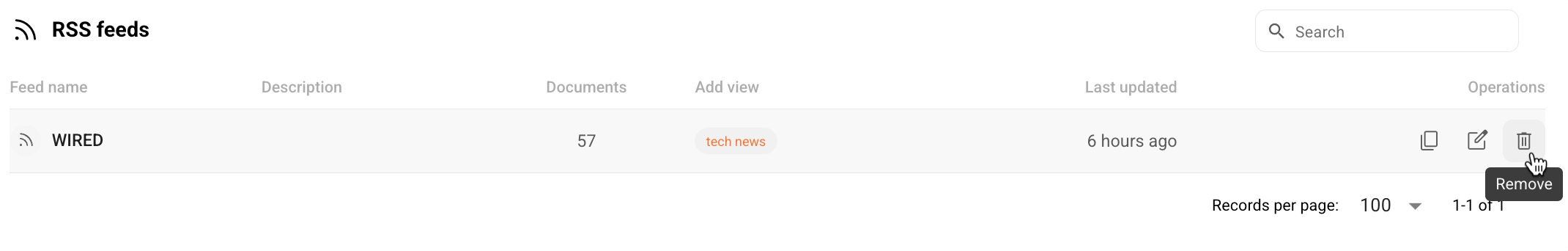 Unsubscribe in RSS feeds
