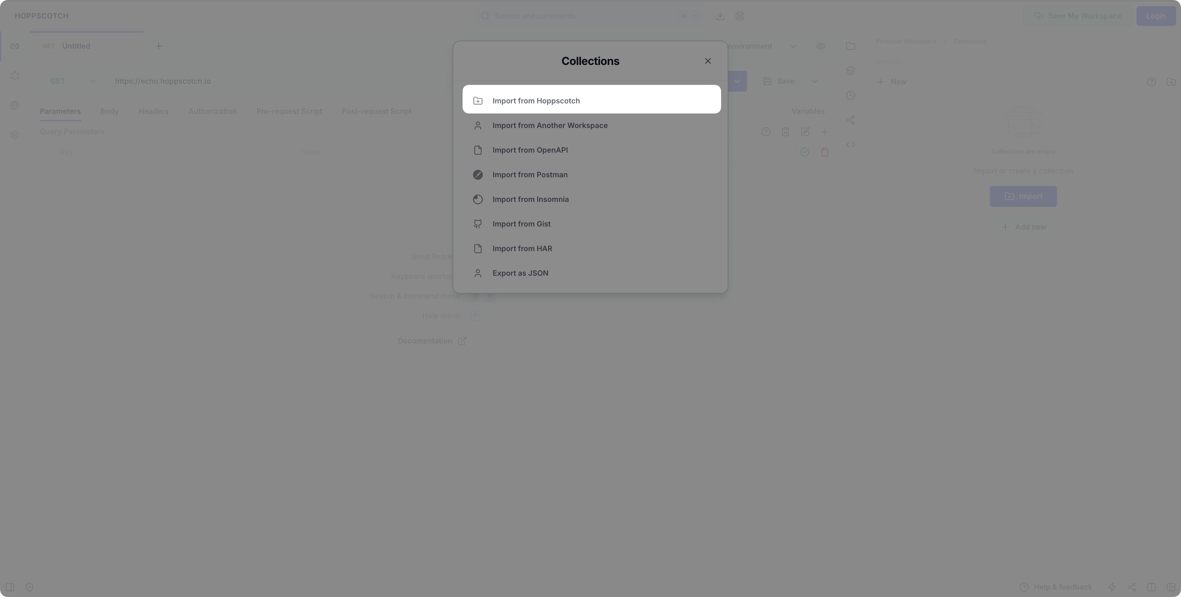 Import from Hoppscotch