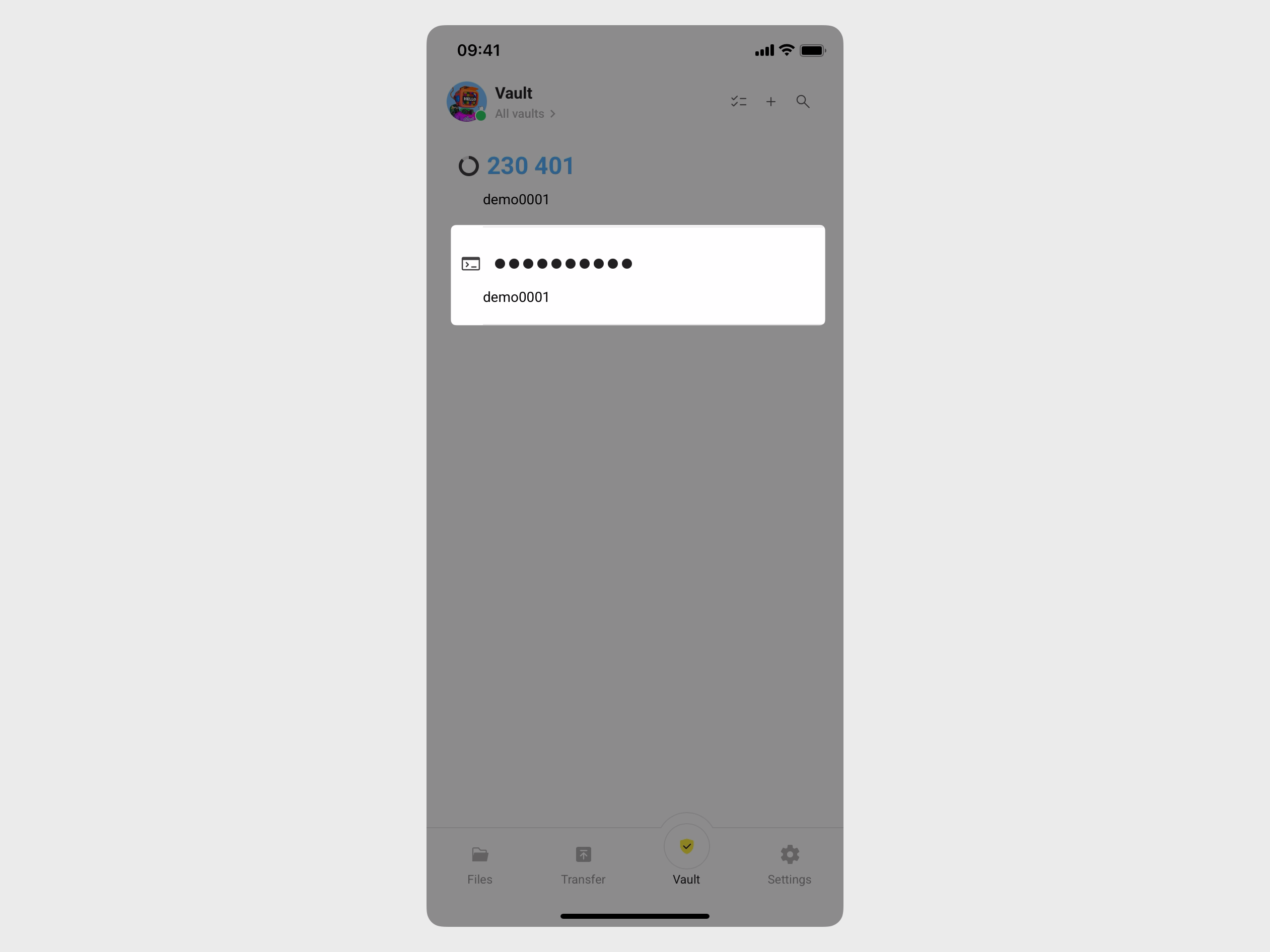 Check saved SSH password in Vault