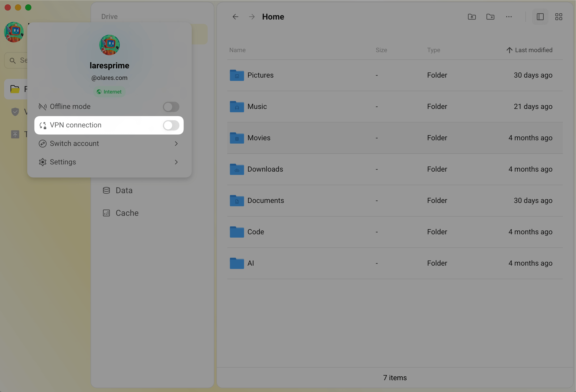 Enable LarePass VPN on desktop