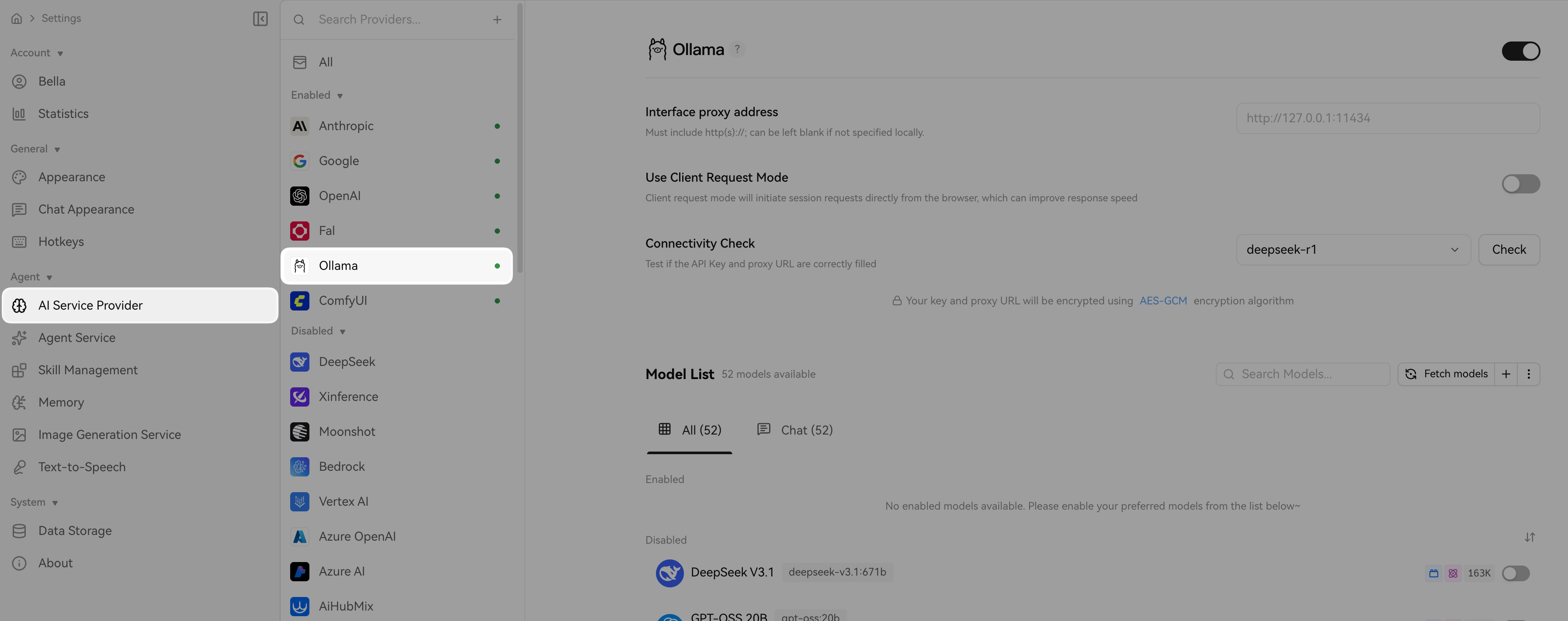 Configure Ollama in LobeHub