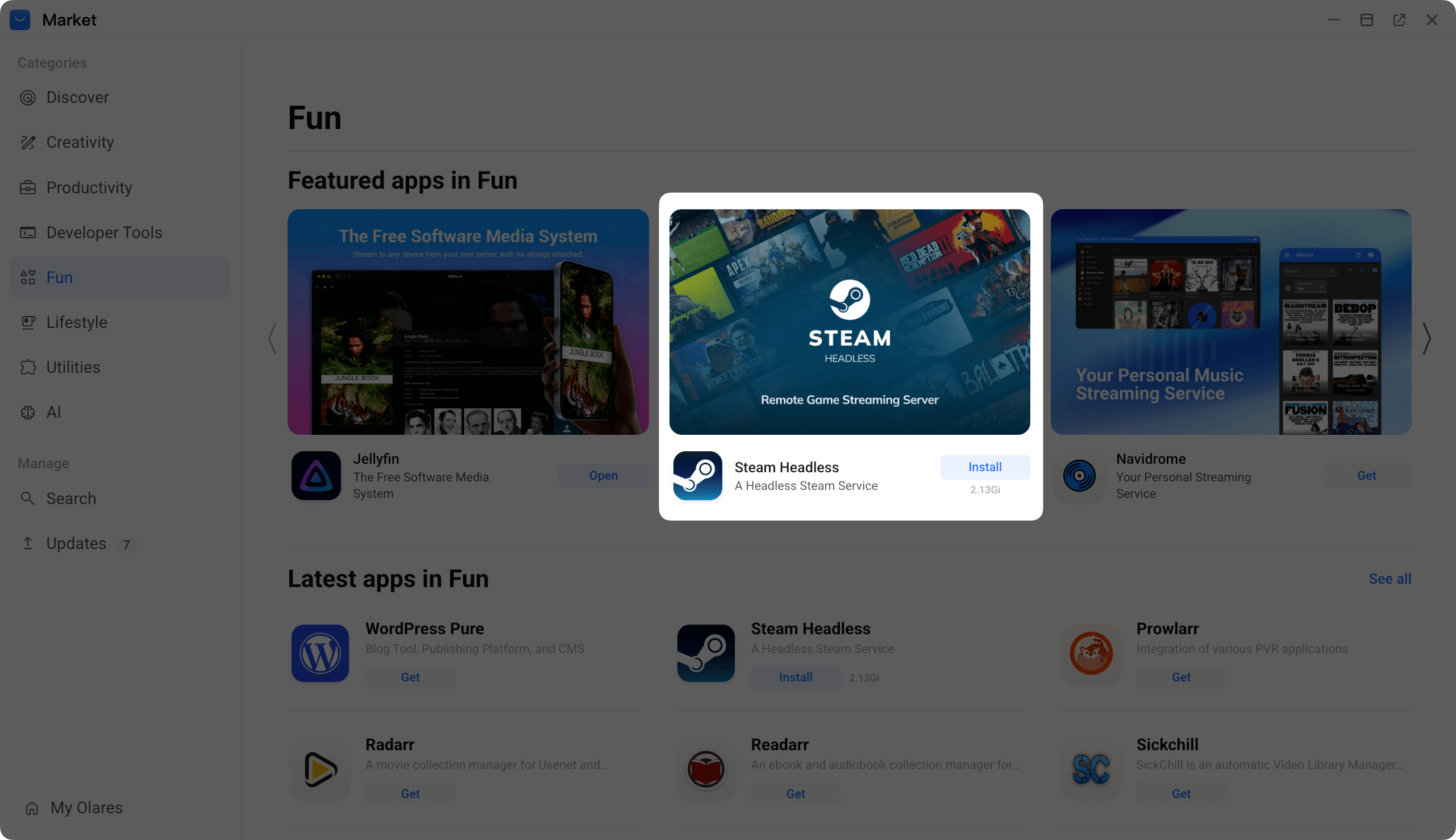 Install Steam Headless