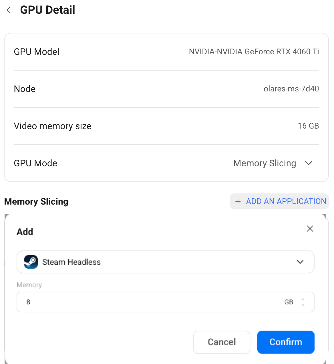VRAM slicing
