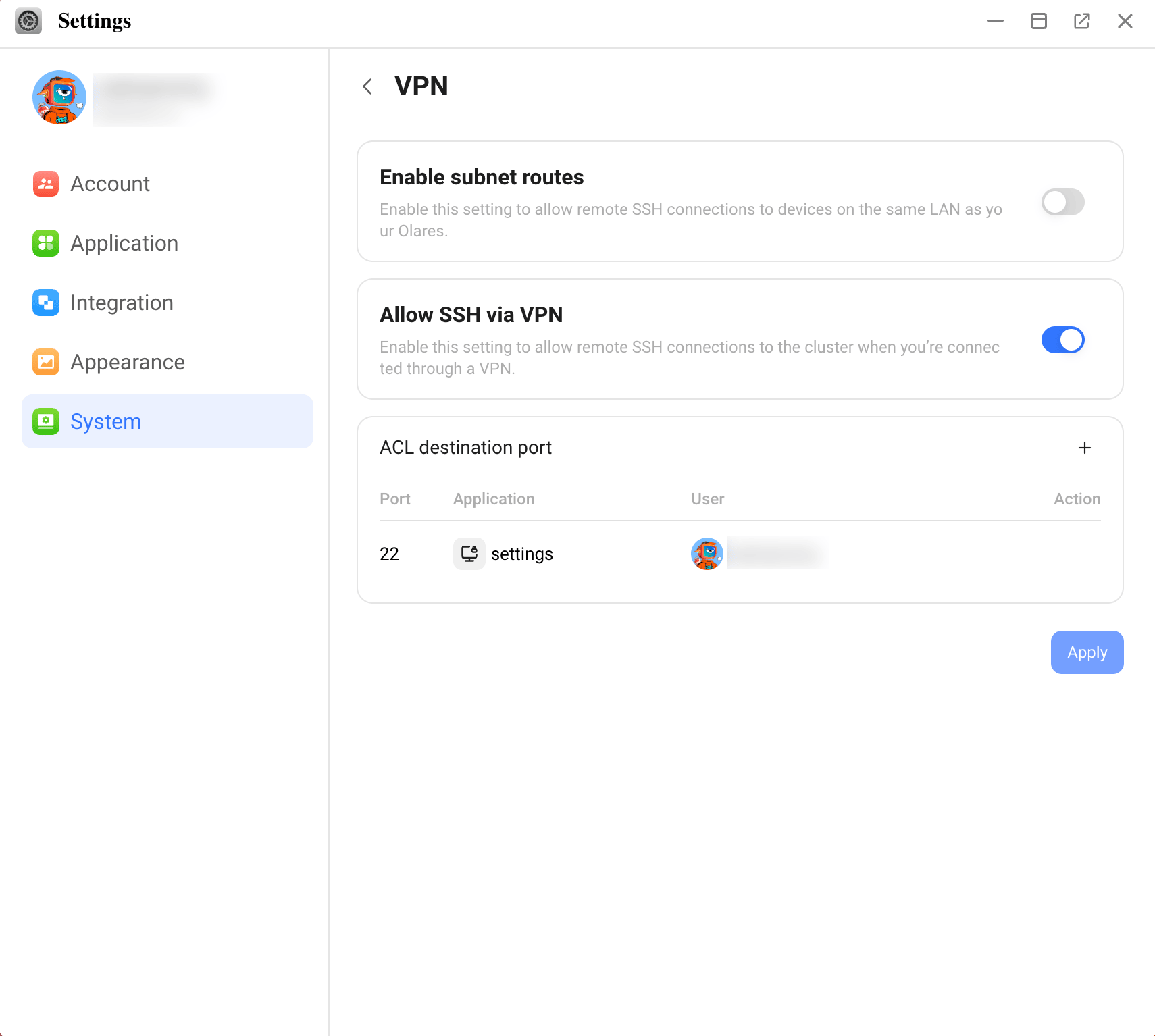 SSH via VPN