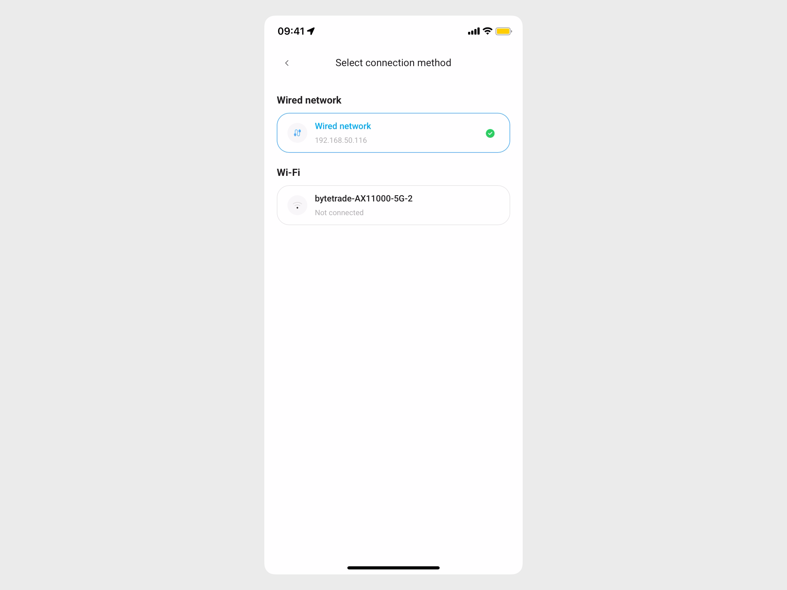 Modify network settings
