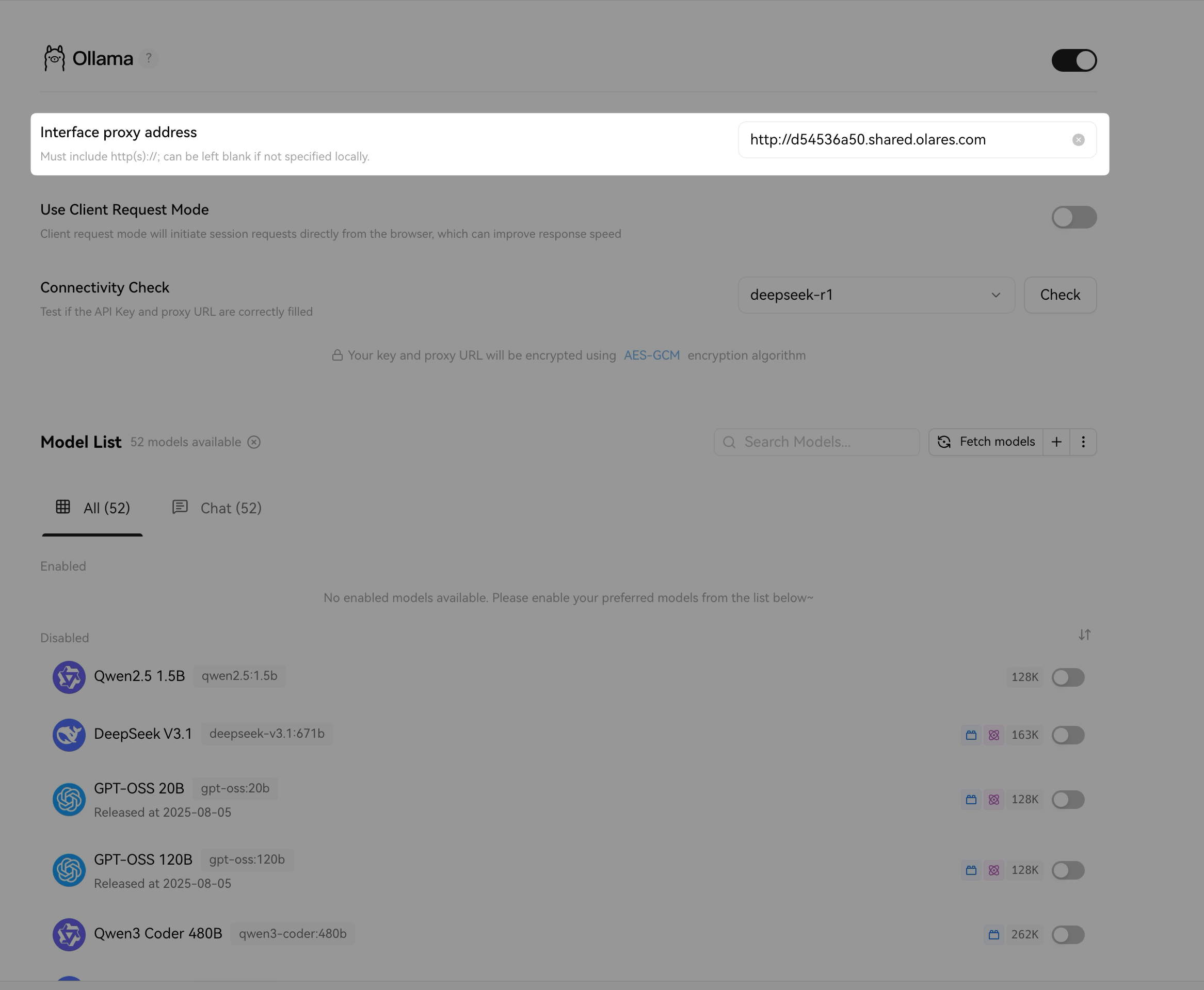 Enter shared endpoint