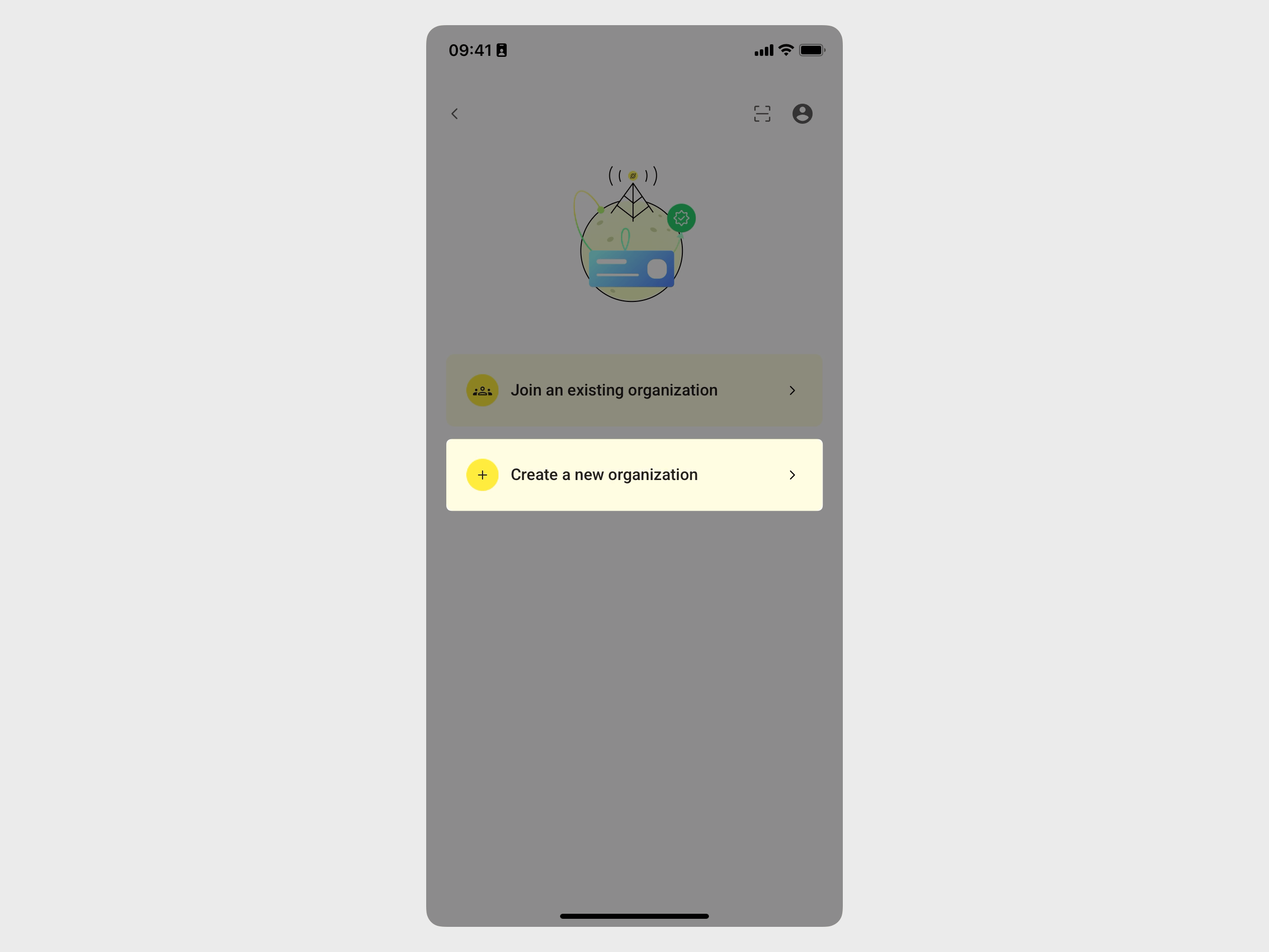 Create a new organization