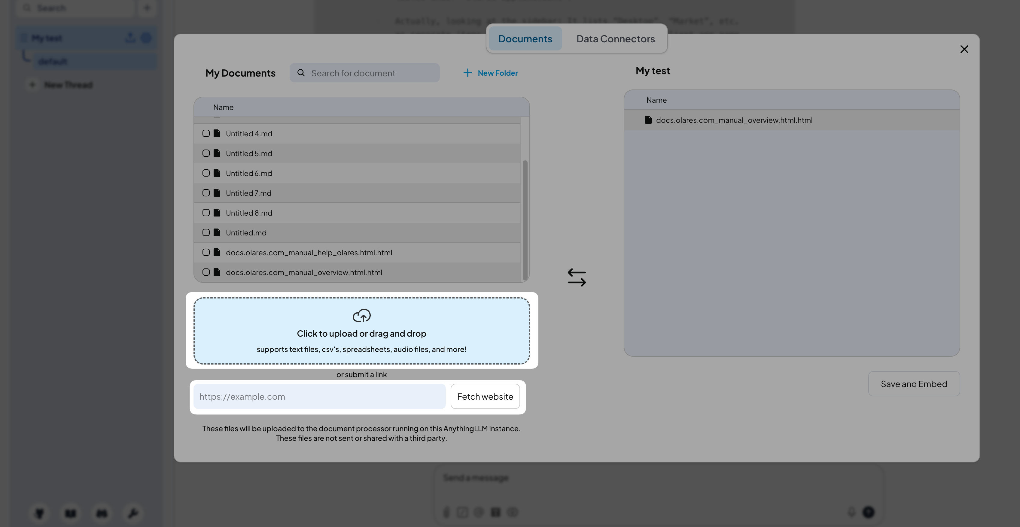 Upload documents