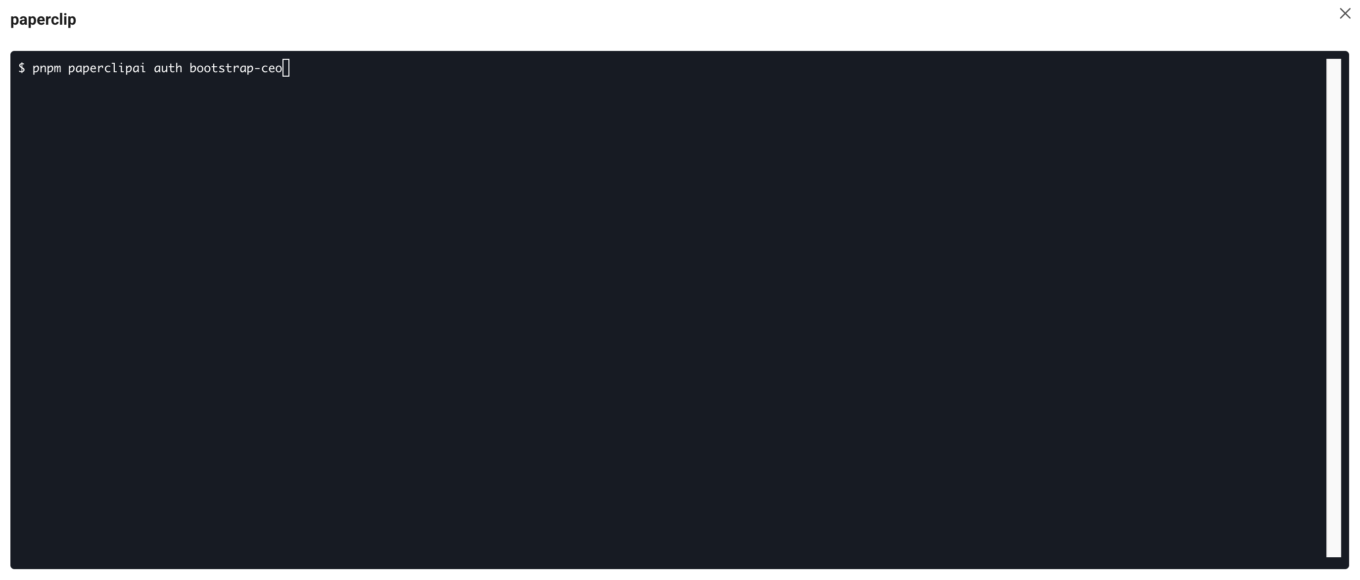 Run the bootstrap-ceo command