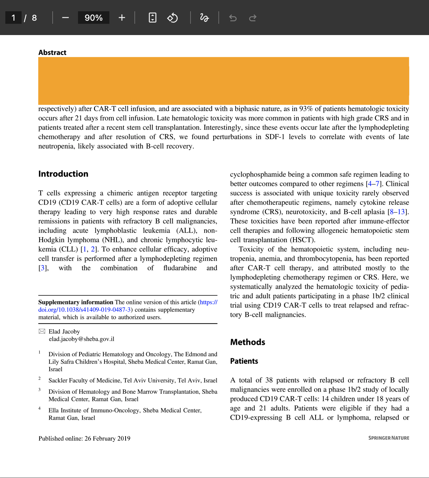 Example of text redacted in orange