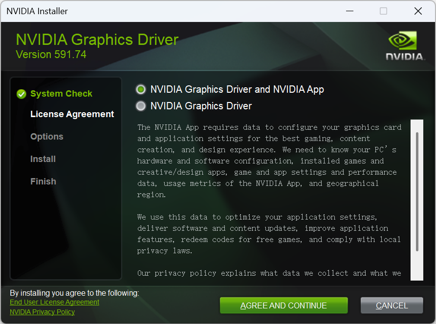 Nvidia installer